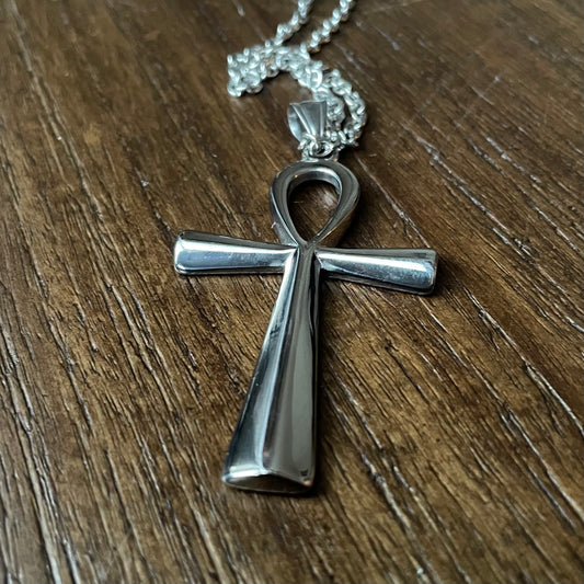 Large Stainless Steel Ankh