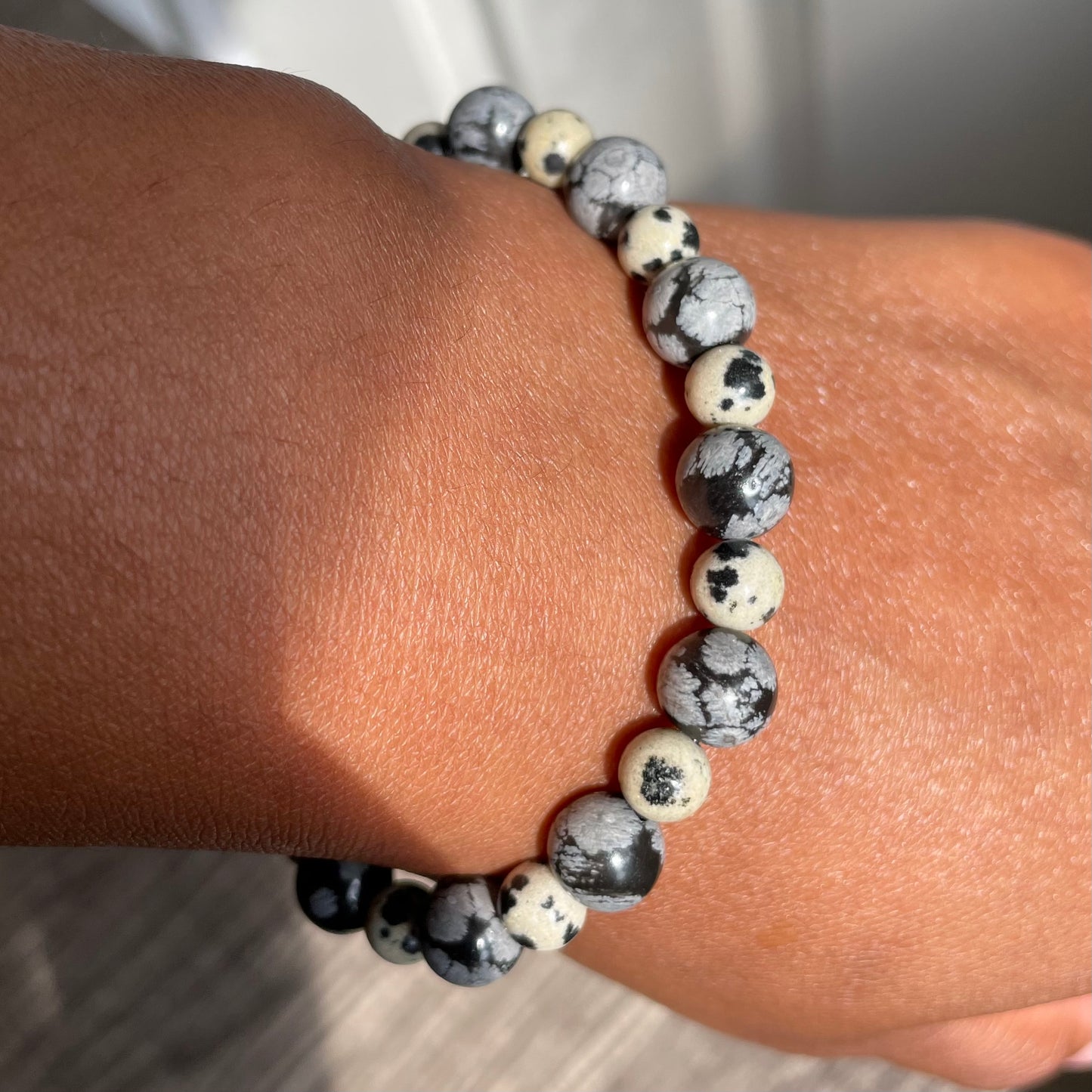 Snowflake Obsidian and Dalmatian Jasper