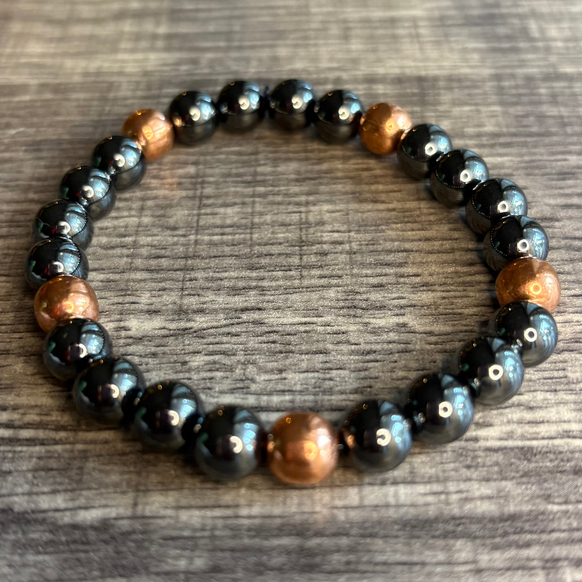Hematite + Copper 8mm