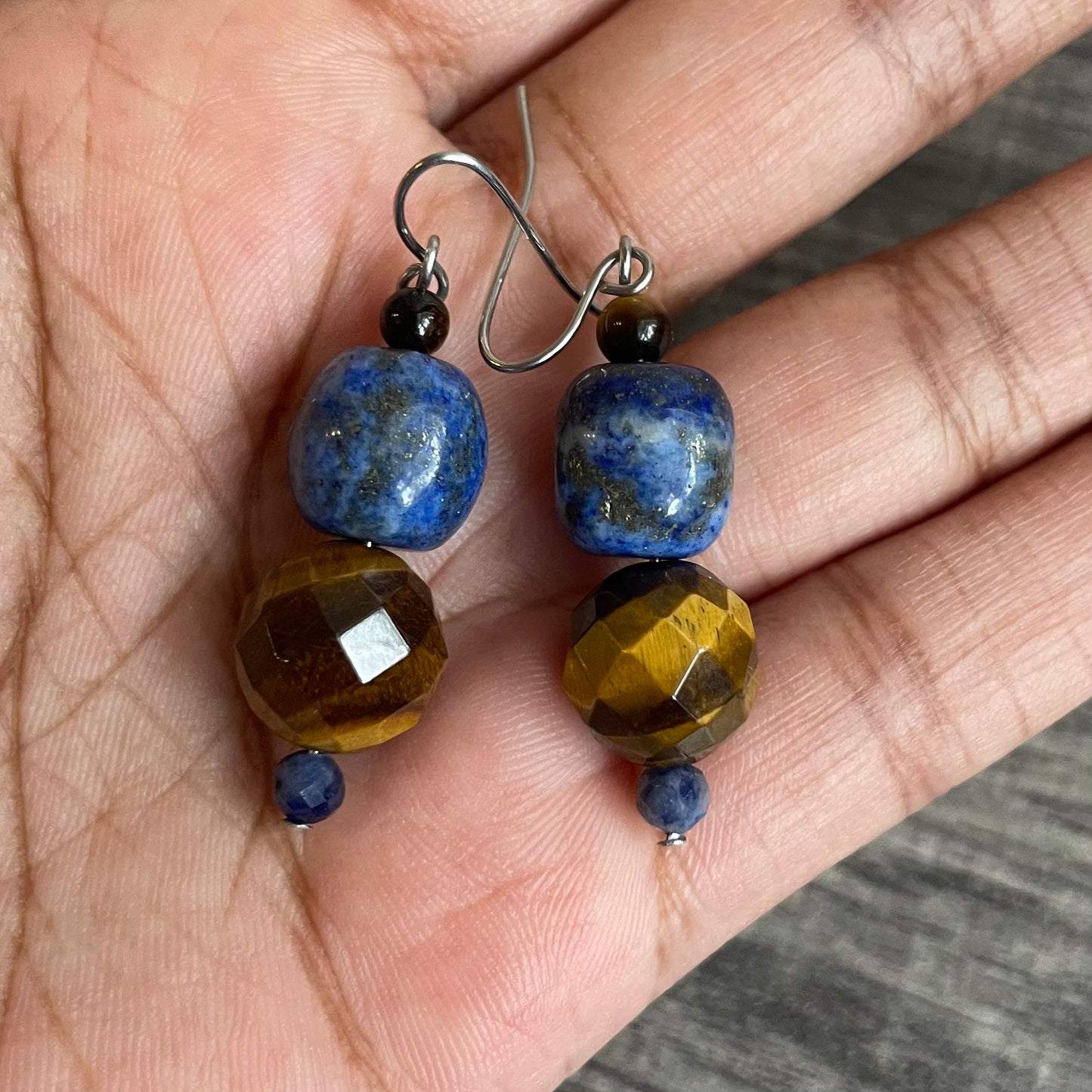 Lapis Lazuli and Tigers eye drops