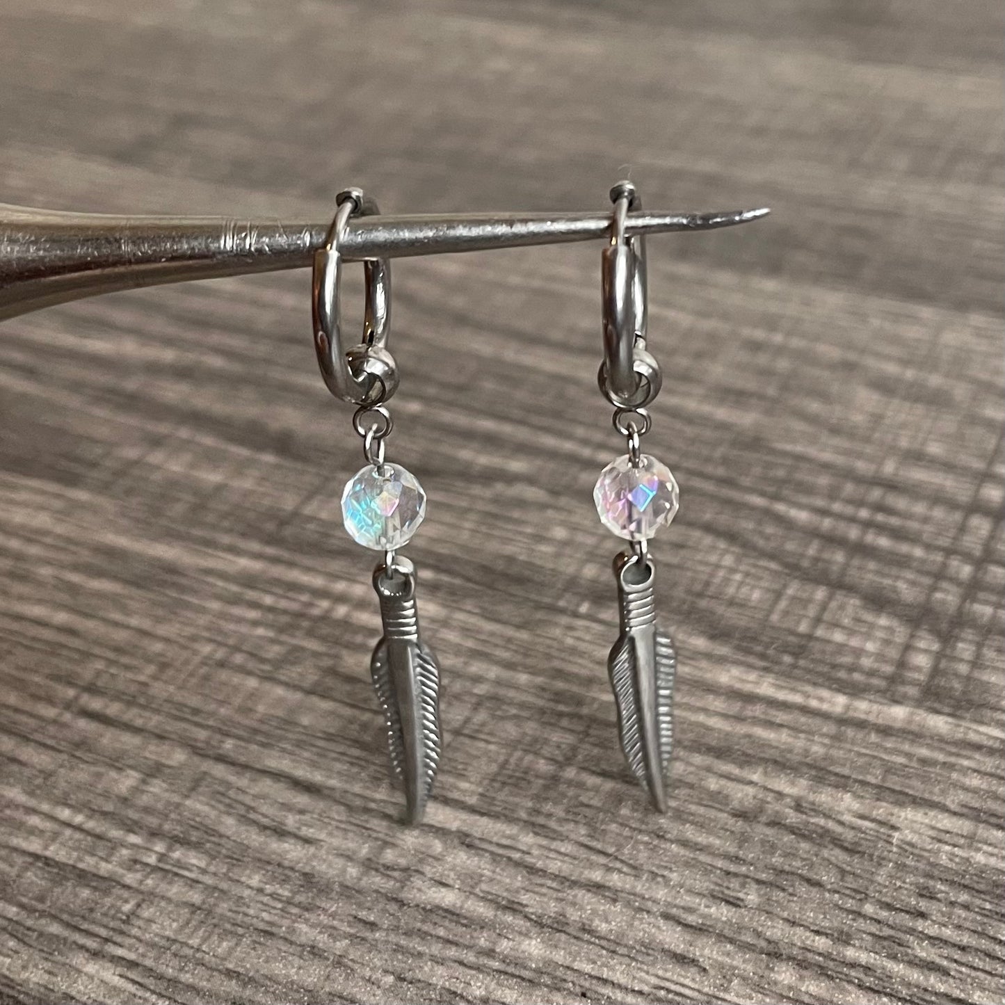 Stainless steel rainbow crystal