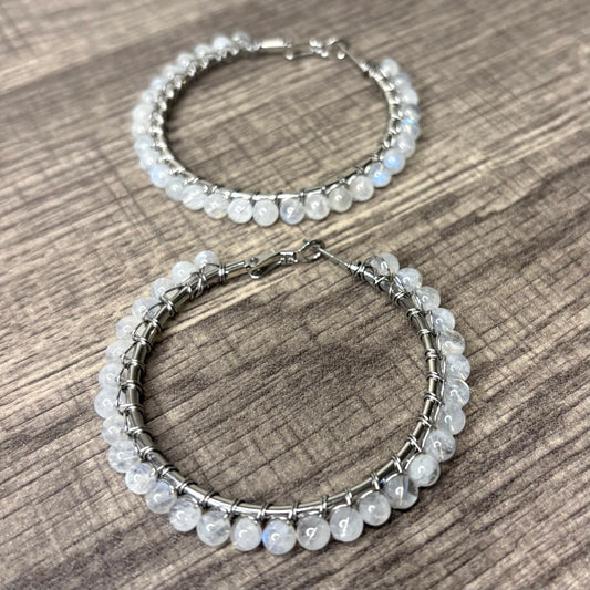 Moonstone Femininity Hoops