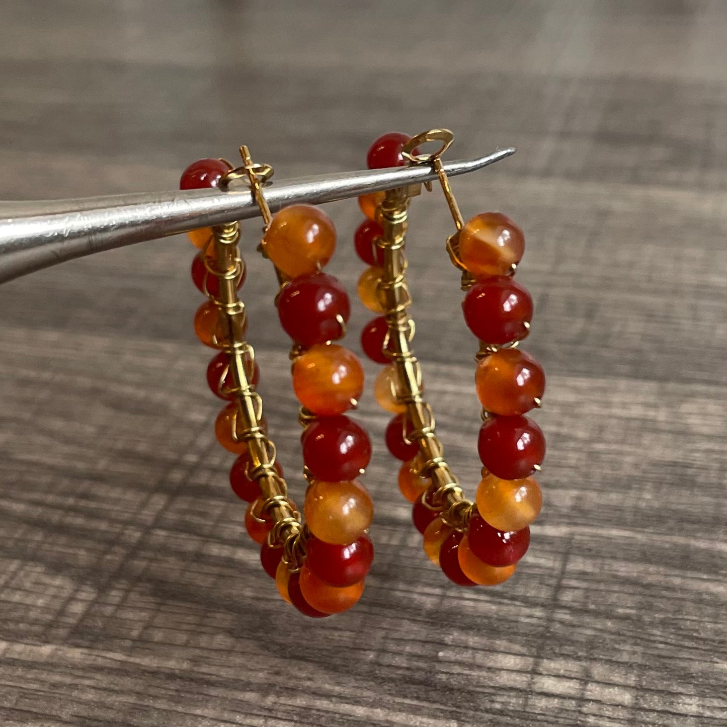 Carnelian Hoops