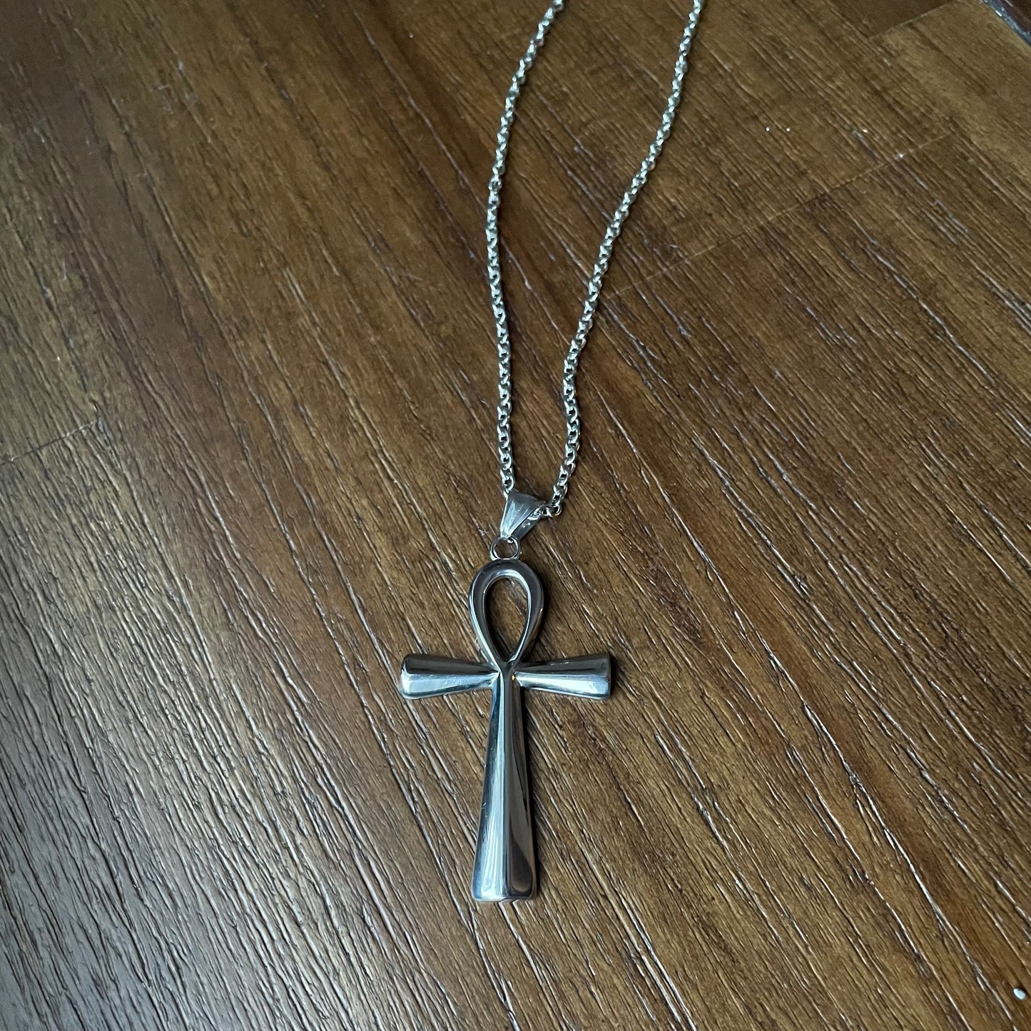 Large Stainless Steel Ankh