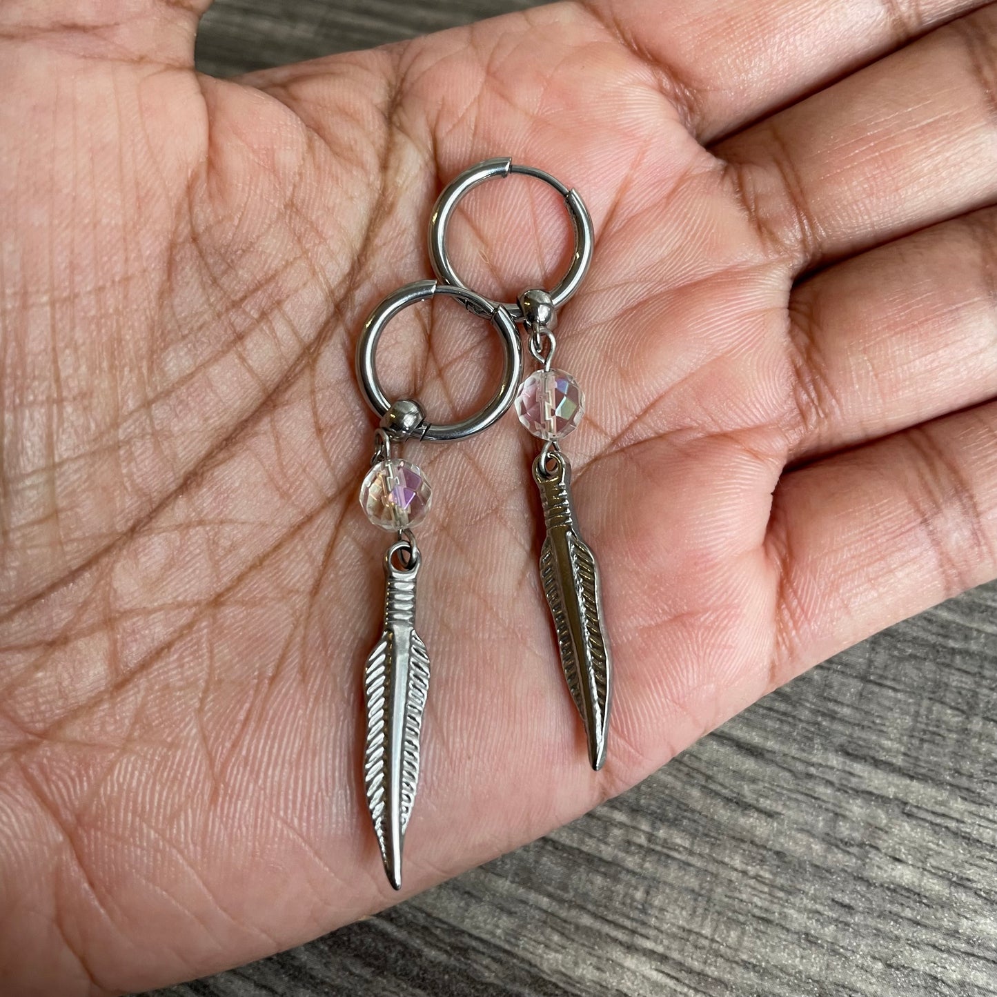 Stainless steel rainbow crystal