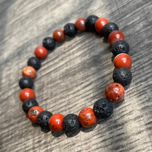 Red Jasper + Lava Stone