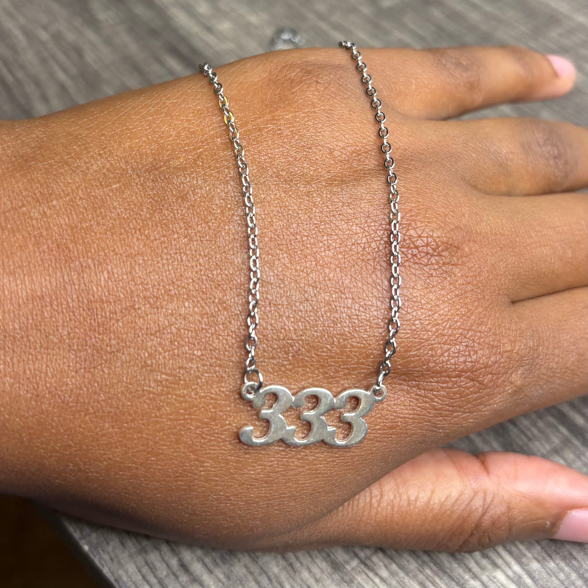 333 silver necklace