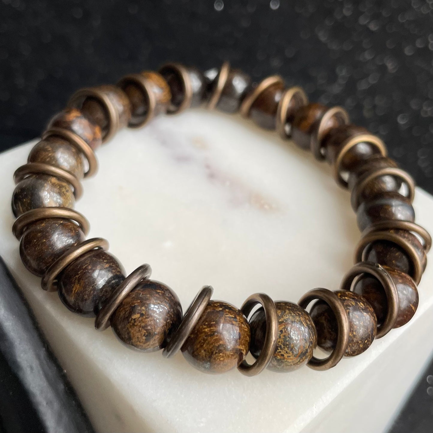 Bronzite 10mm with rings