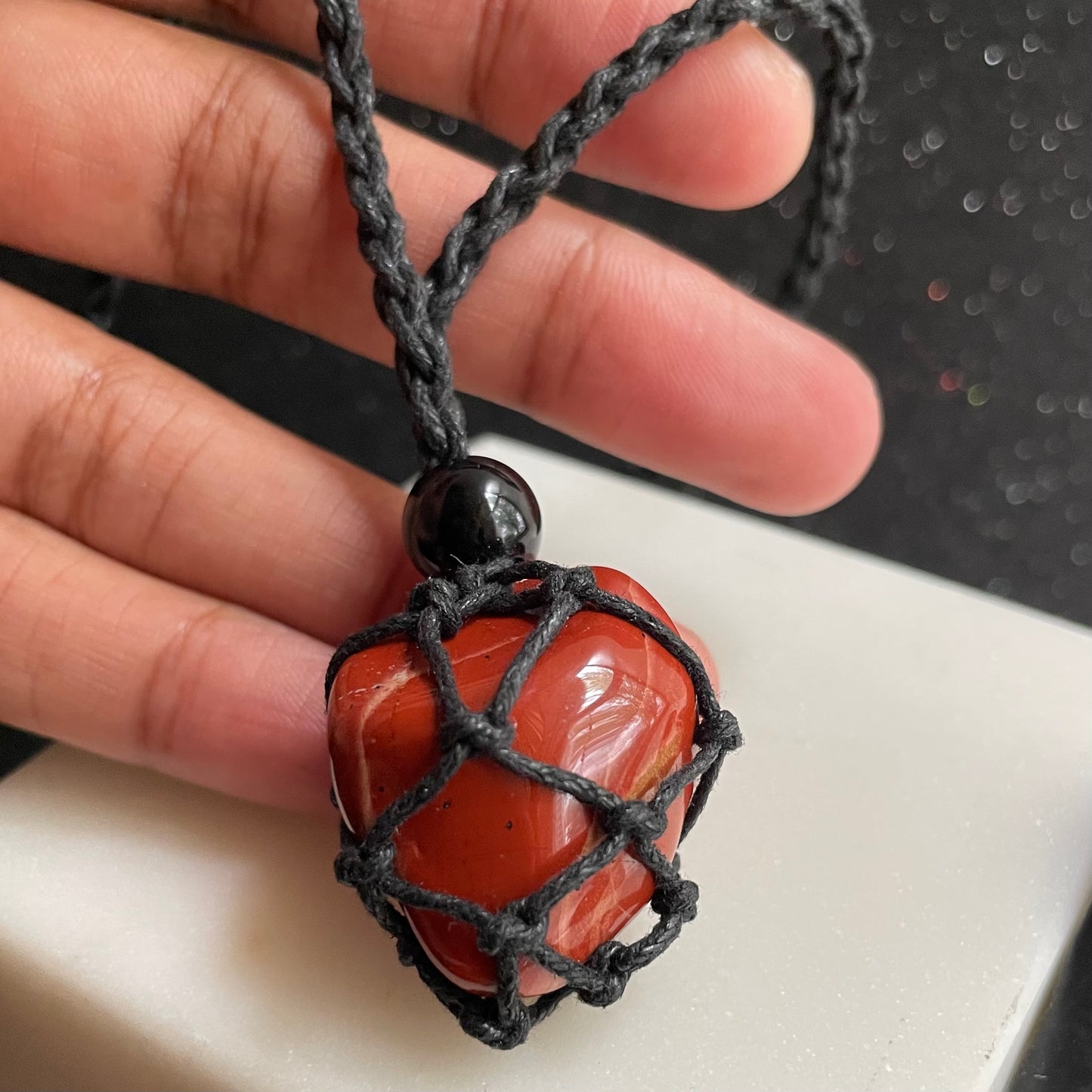 Red Jasper Rope Necklace