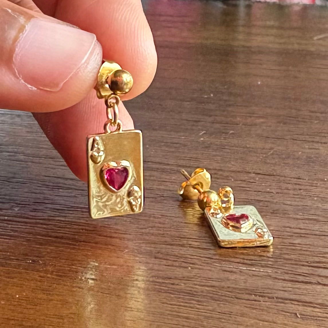 Ace Card Heart dangles