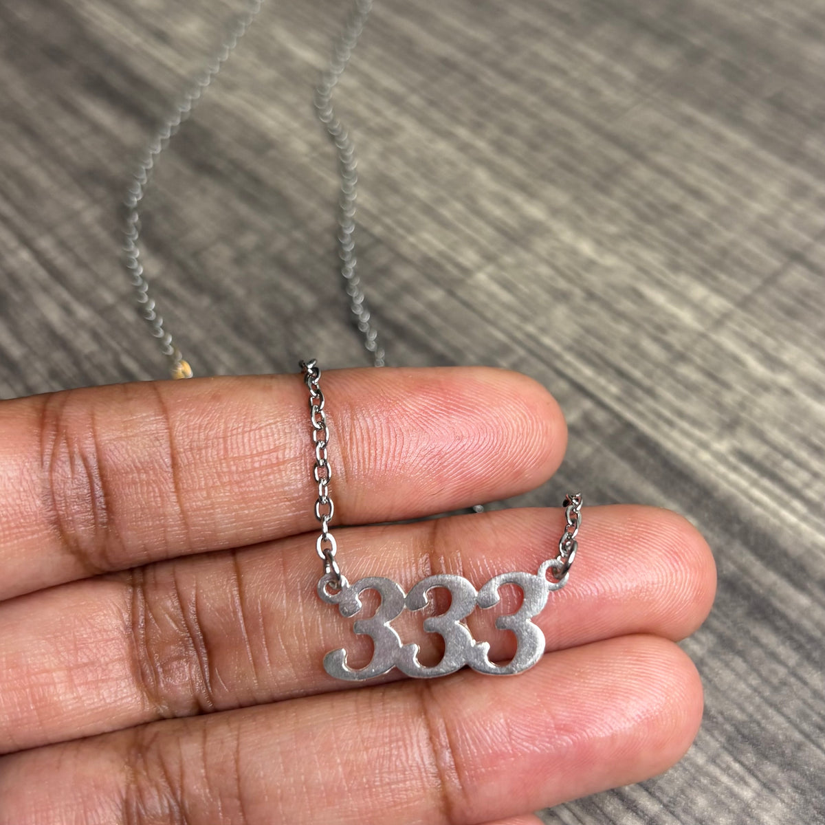 333 silver necklace