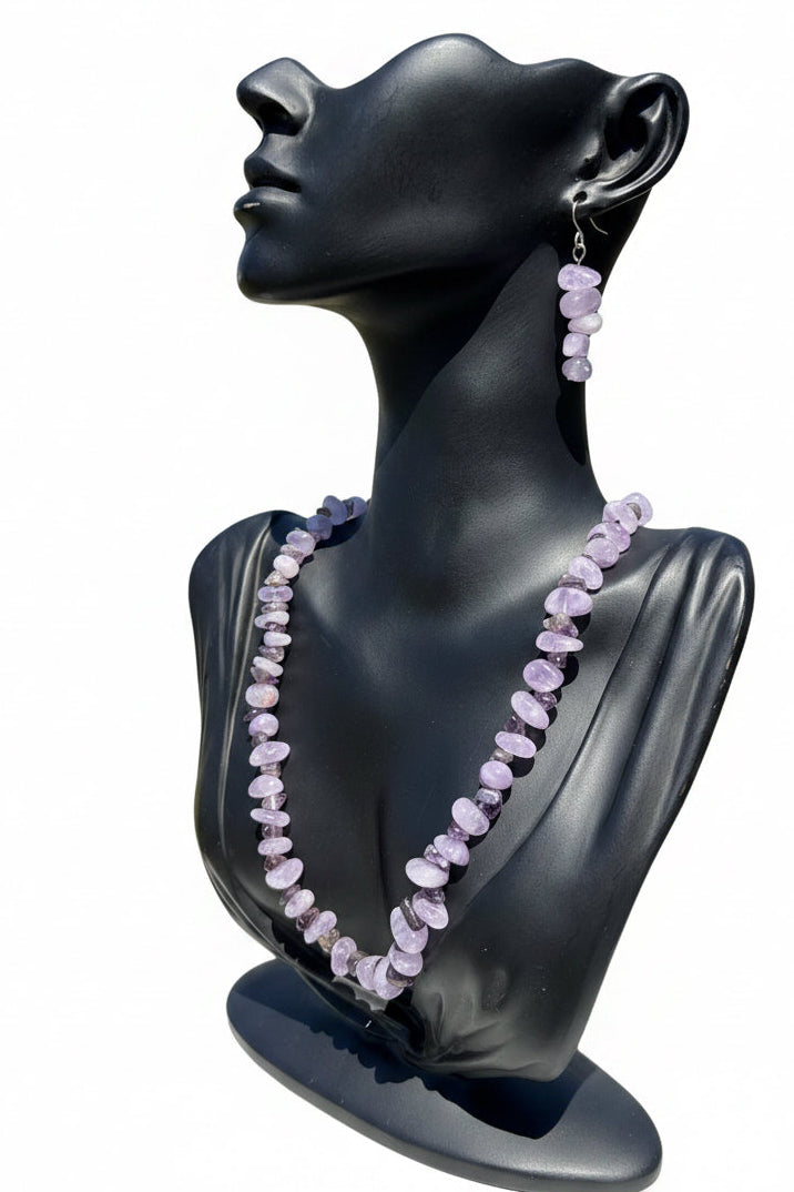 Amethyst chunk 18 inch necklace