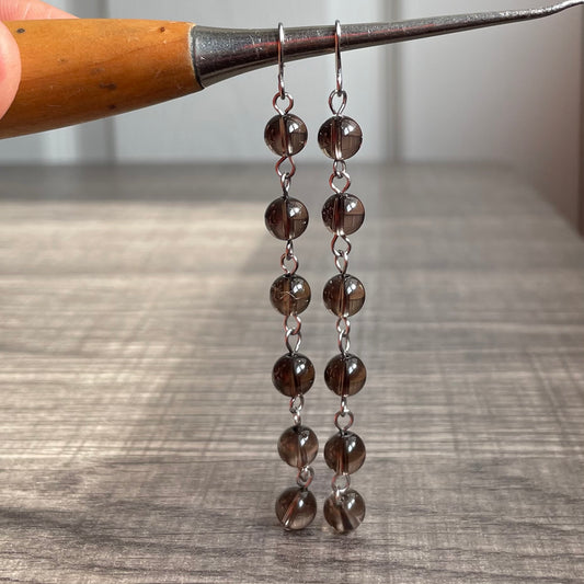 Smoky Quartz dangles