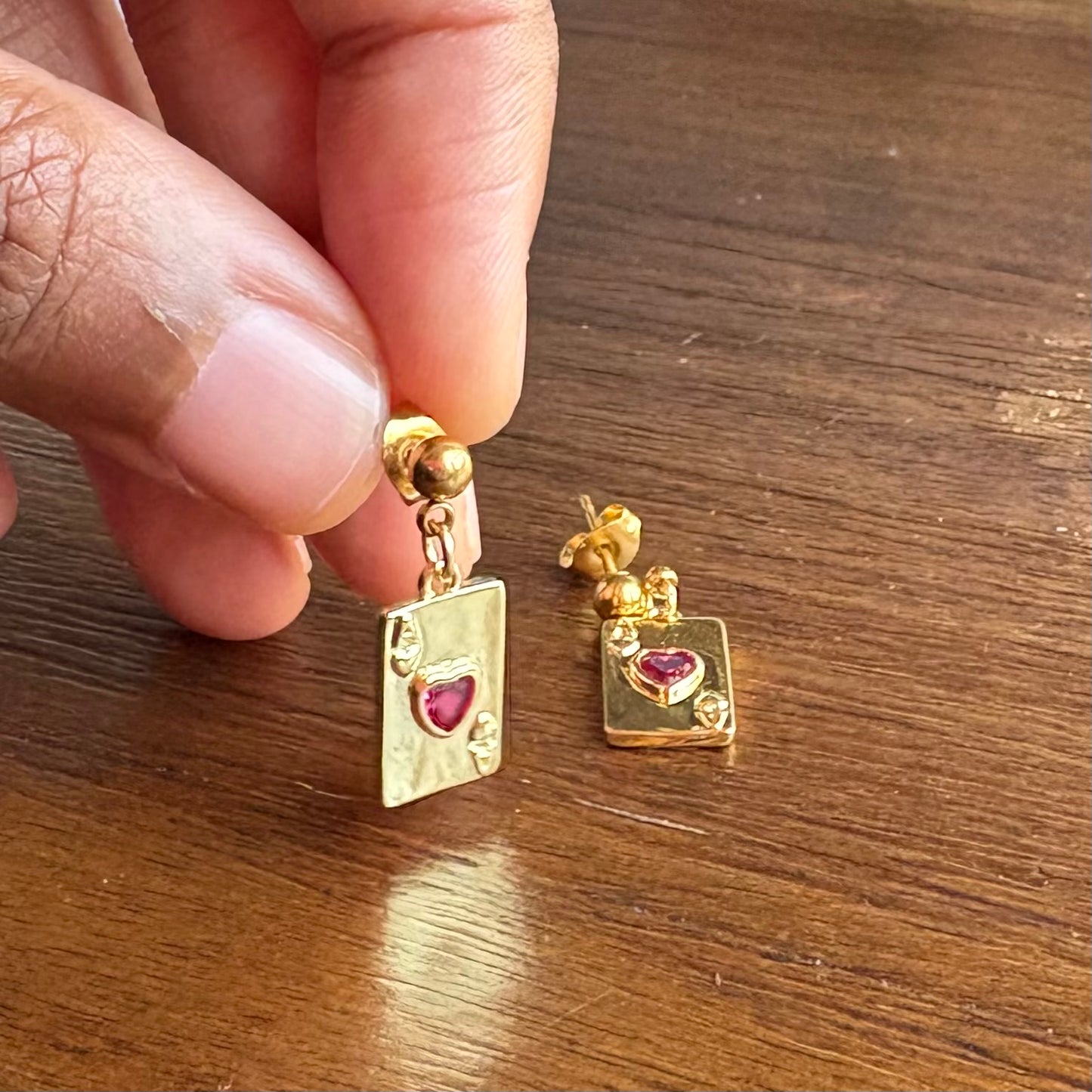 Ace Card Heart dangles