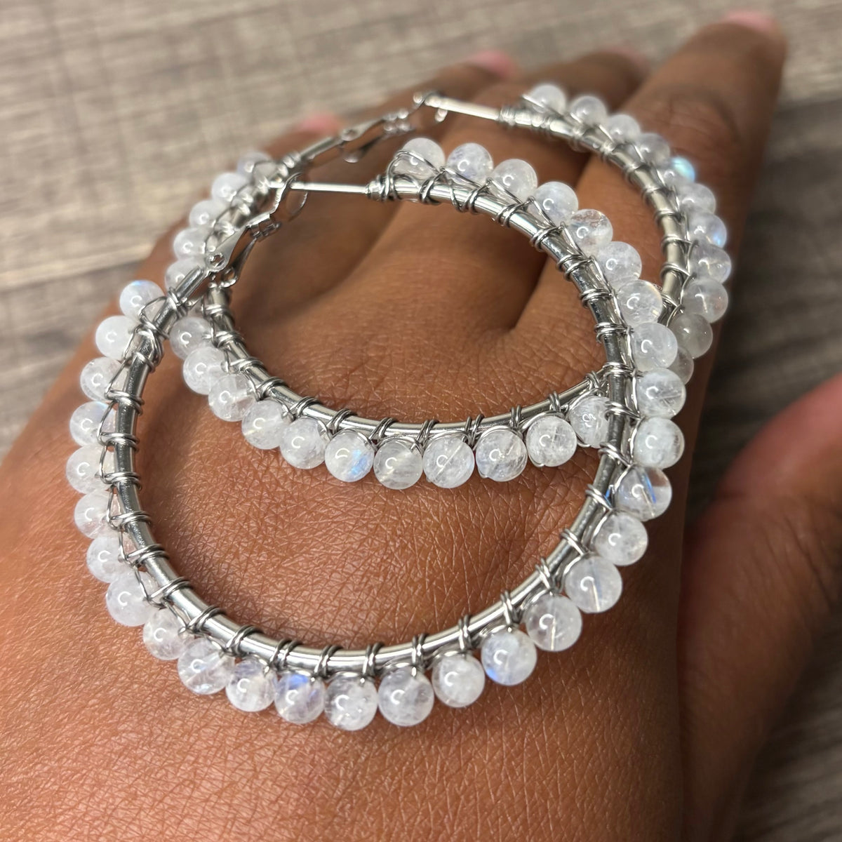Moonstone Femininity Hoops