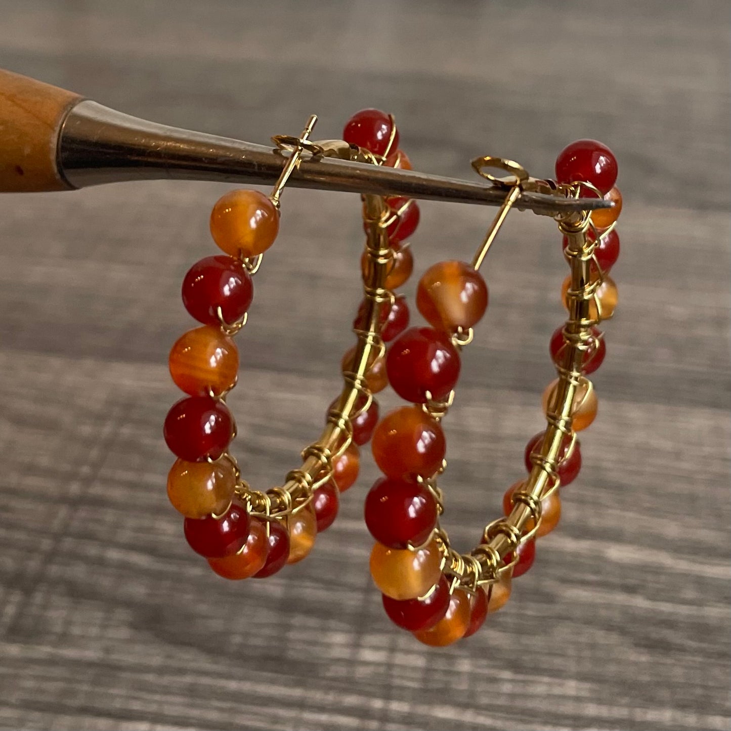 Carnelian Hoops
