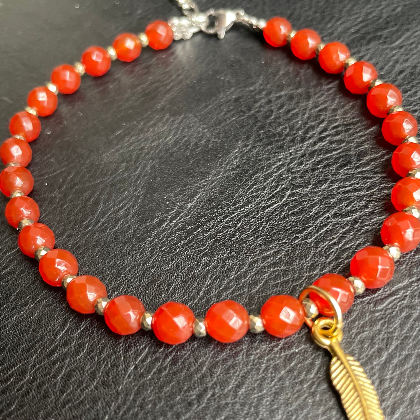 Red Agate anklet