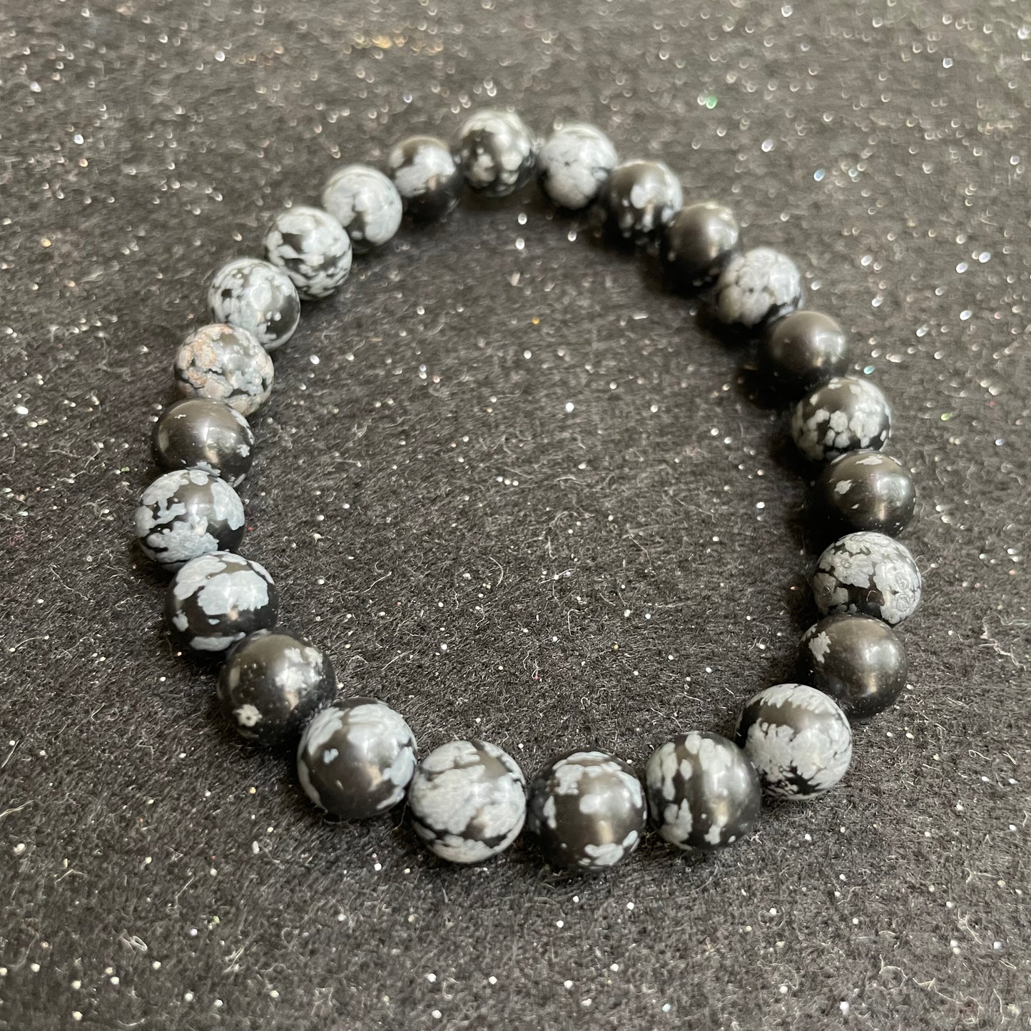Snowflake Obsidian 8mm bracelet